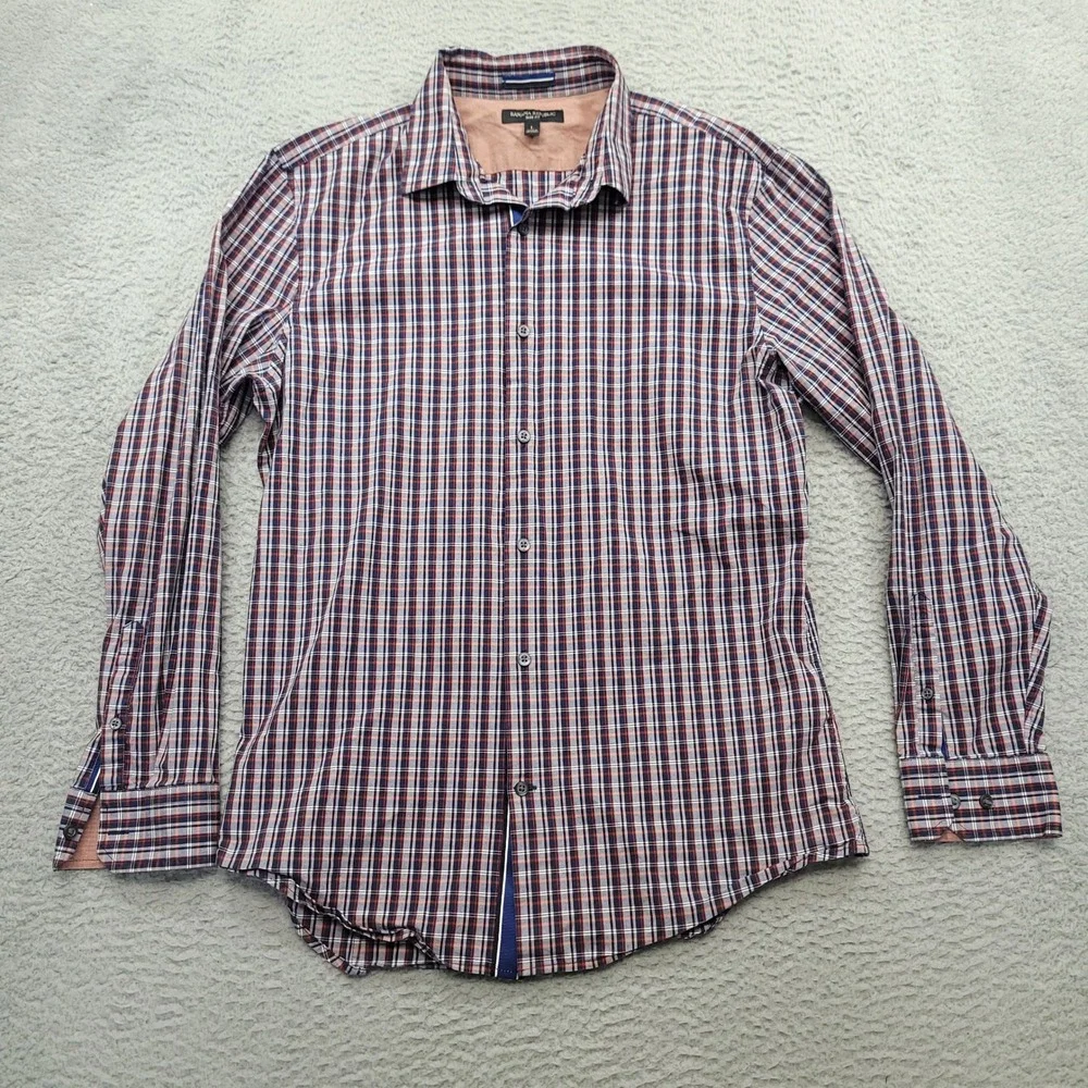 Banana Republic Slim Fit Plaid Button Down Long Sleeve Shirt Mens Large